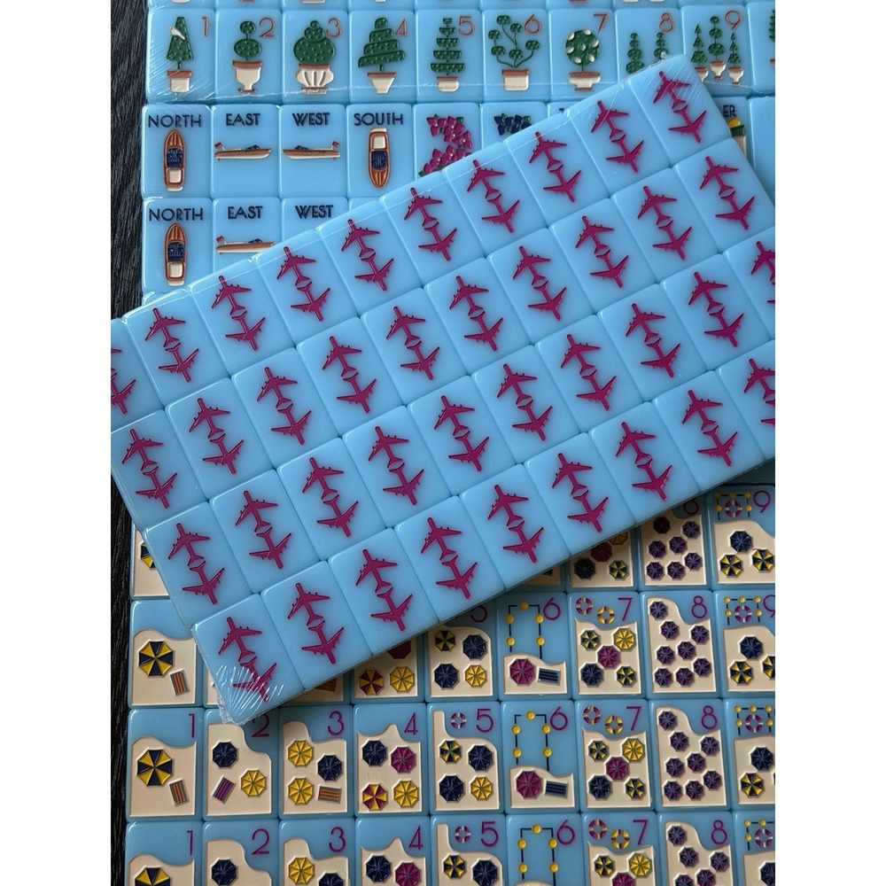 NEW! Beautiful Blue Travel Mahjong Tiles – American 160 Tiles - Riviera Beach - Picture 2 of 16